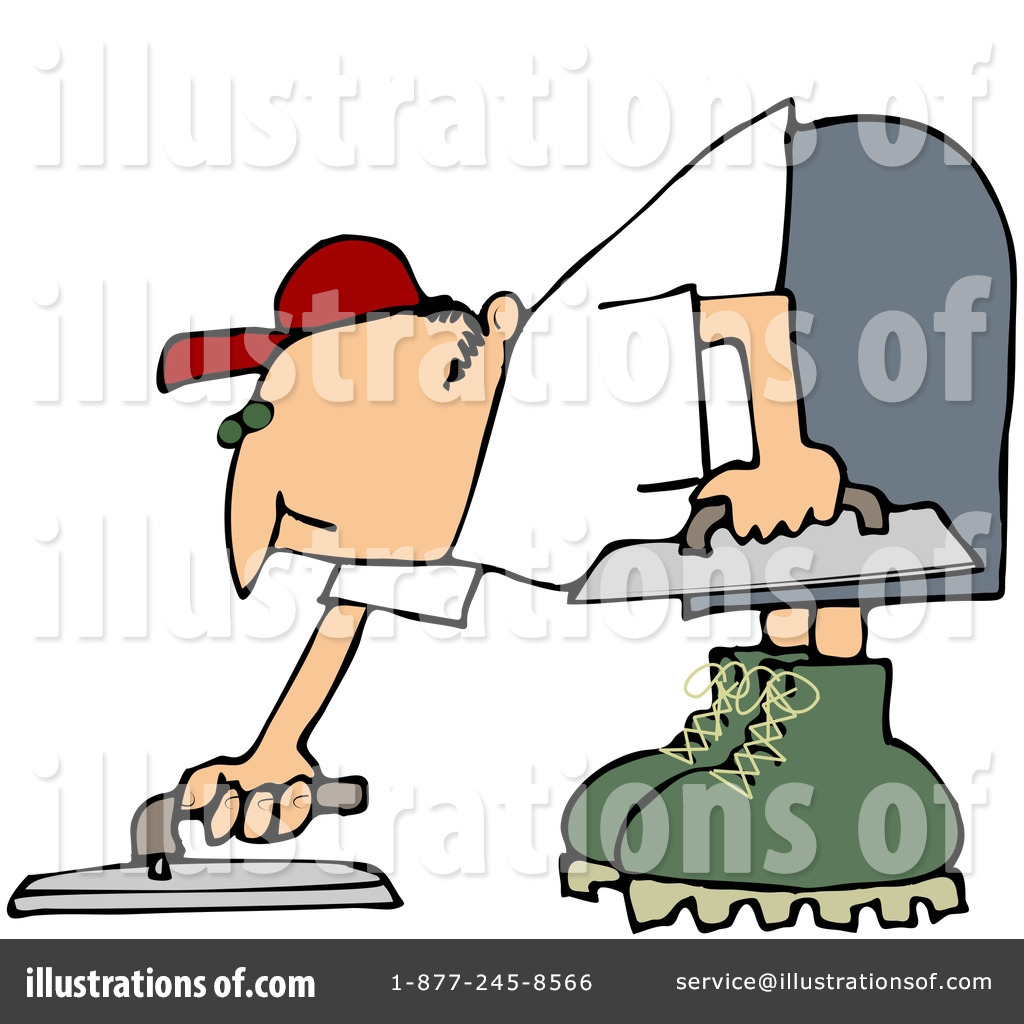 Royalty Free  Rf  Cement Finisher Clipart Illustration By Dennis Cox