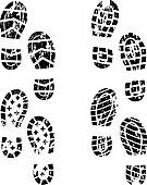Shoe Tracks Clipart Grunge Shoe Print   Clipart