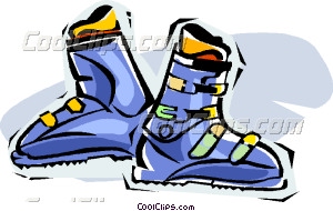 Ski Boots Vector Clip Art