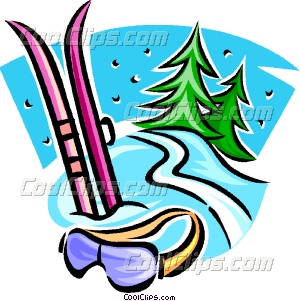     Skiing Poles And Mountains Stock Vector Clipart   Free Clip Art Images