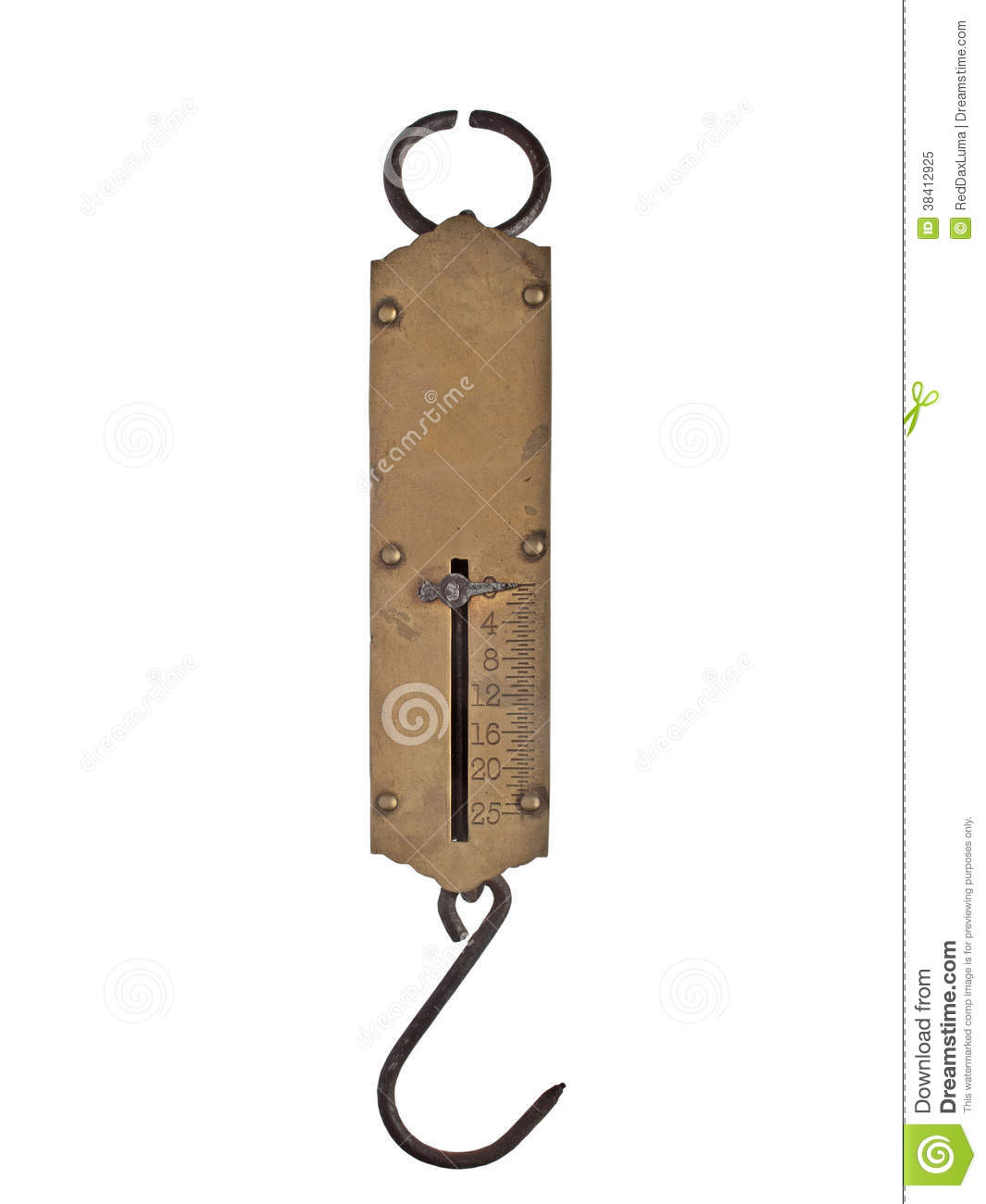 Spring Scale Clipart Vintage Brass Spring Scale
