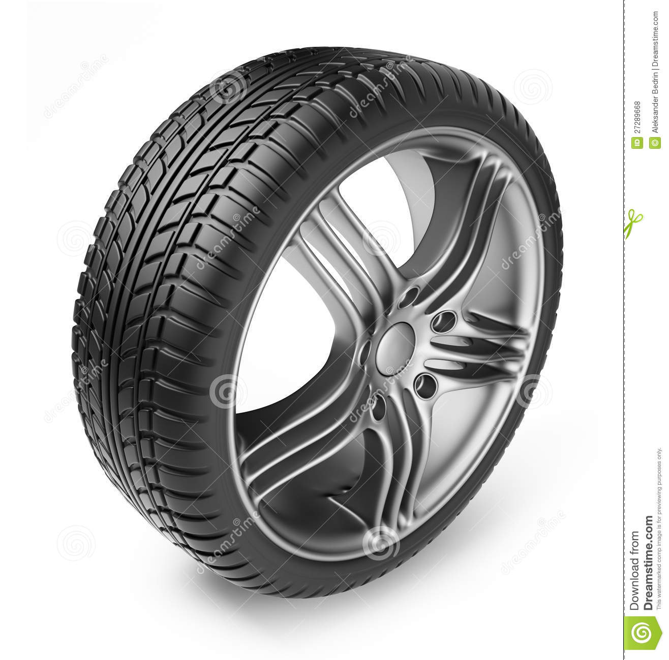 Tire With Metal Wheel  3d Icon Royalty Free Stock Photos   Image    