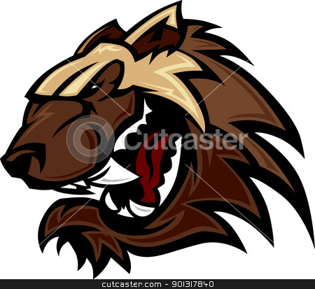 Wolverine Badger Mascot Head Vector Illustration Stock Vector Clipart