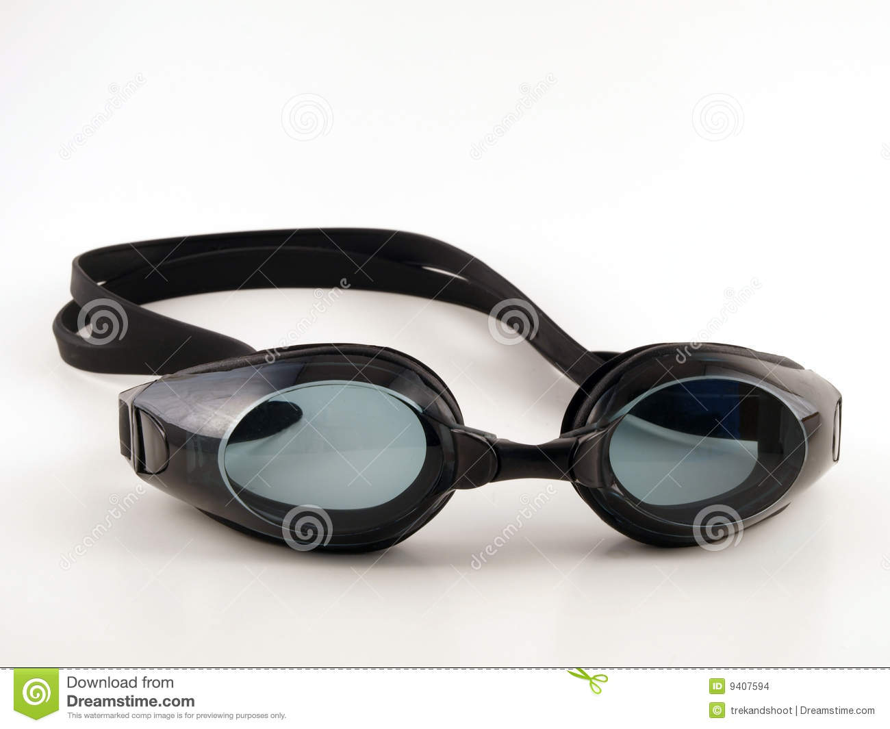 Black Swim Goggles Stock Images   Image  9407594