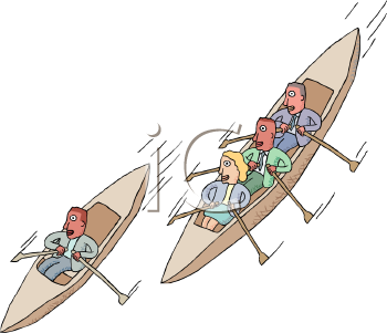 Canoe Race Clip Art   Royalty Free Clipart Illustration