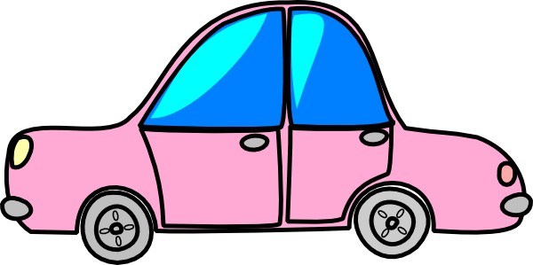 Car Pink Transport Cartoon Clip Art At Clker Com   Vector Clip Art    