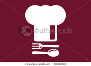 Clip Art Image  A Chef S Hat With A Spoon And A Fork