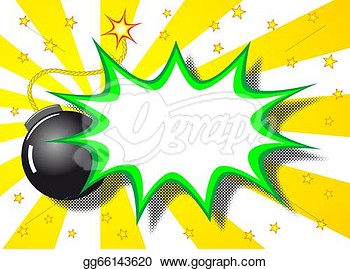 Clip Art   Vector Illustration Of A Cartoon Explosion With The Word