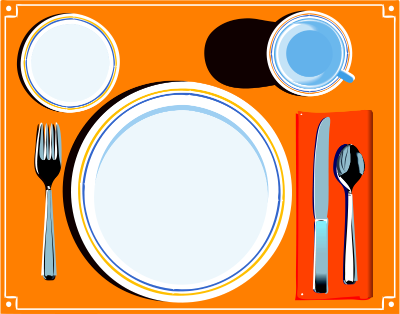 Dining Area   Dinner Table Setting Clipart   Room In Home   Cliparts