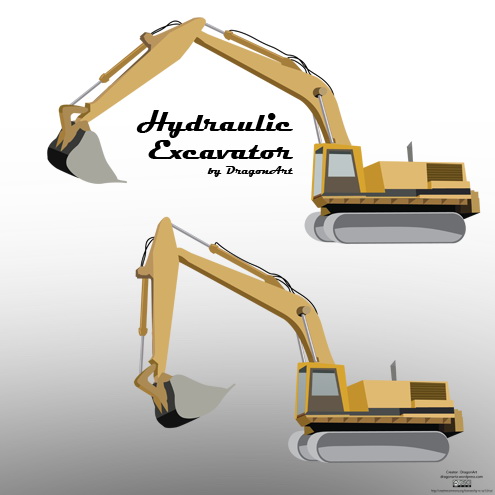 Dragonartz Designs   Blog Archive   Hydraulic Excavator Vector