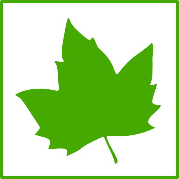 Green Leaf Icon Clip Art At Clker Com   Vector Clip Art Online    