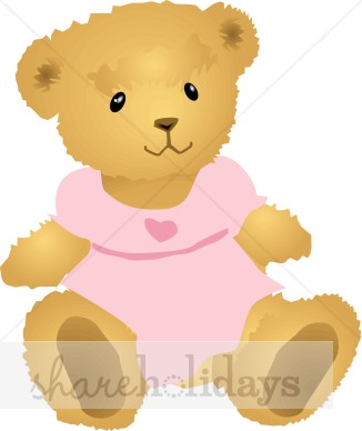 Like Cartoon Teddy Bear Teddy Bear In Diaper Stylized Teddy Bear With