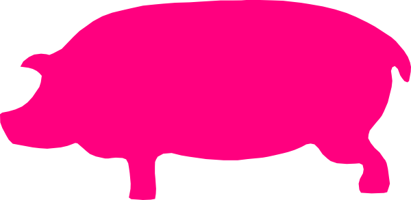 Pig Pink Svg Downloads   Silhouette   Download Vector Clip Art Online
