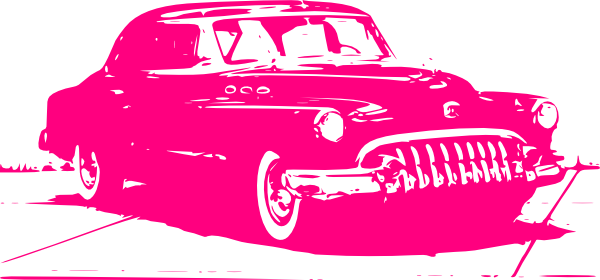 Pink Vintage Car Clip Art