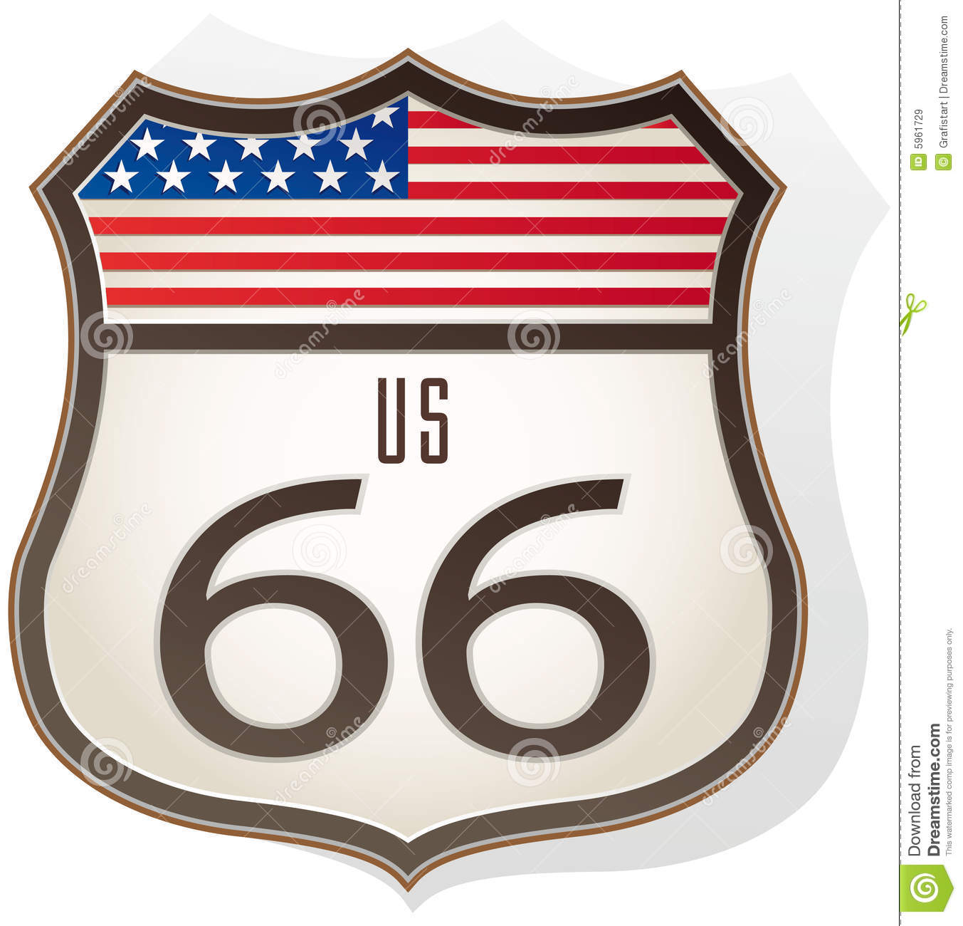 Route 66 Sign Royalty Free Stock Images   Image  5961729