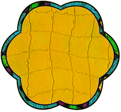 Set A37 Turquoise And Golden Yellow Clipart Tea Bag Tiles Or