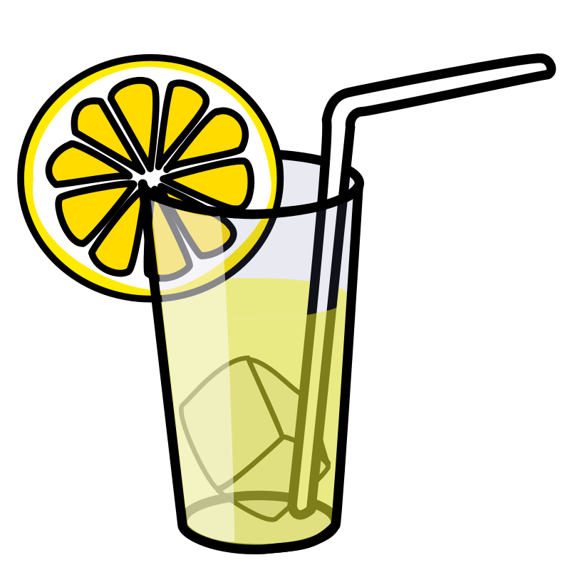 Straw Clipart Nicubunu Lemonade Glass Png