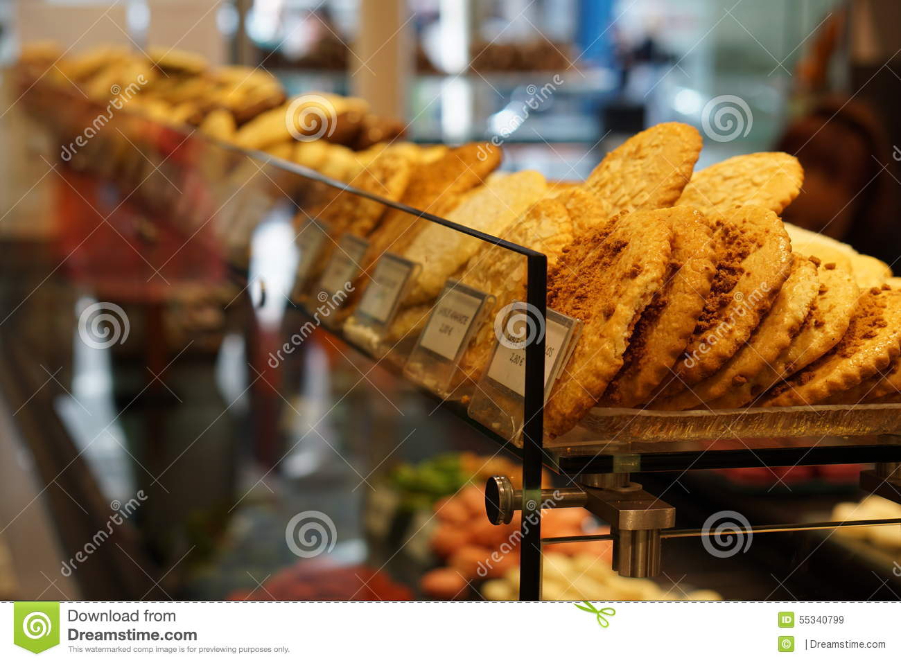 Sweets In A Bakery Stock Photo   Image  55340799