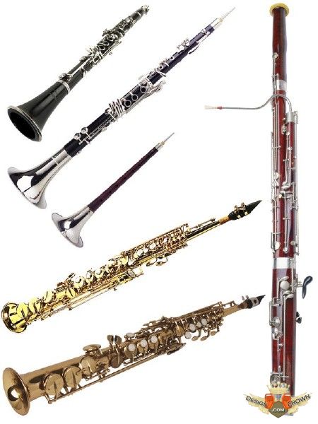 Wind Instruments  Bassoon Clarinet Oboe  Clipart