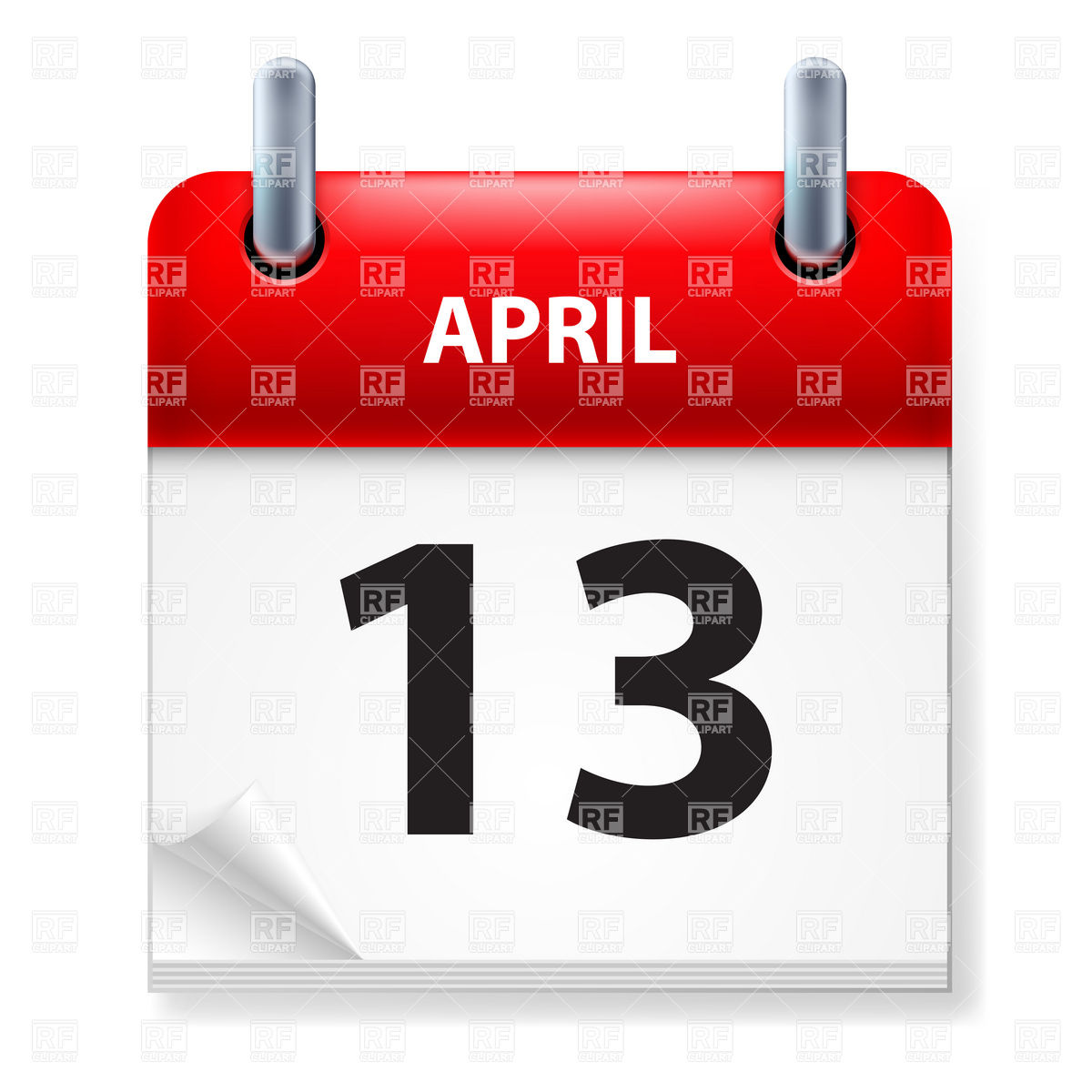 April 13   Calendar Icon 9409 Calendars Layouts Download Royalty    