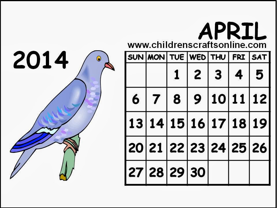 April 2014 Calendar Clip Art Images   Pictures   Becuo