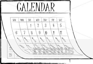     Calendar Clipart Rachel Barrett Created The Line Art Calendar Graphic