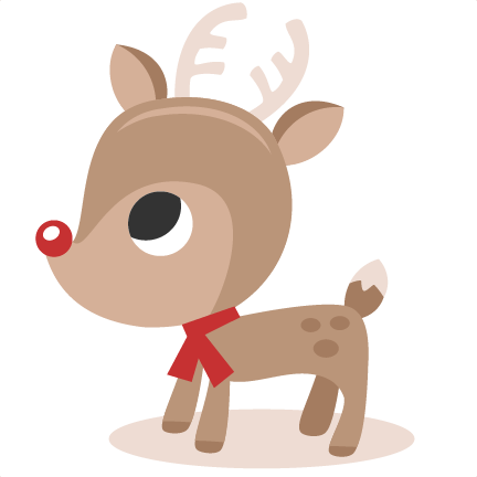 Christmas Svg Cut Files Winter Svgs For Scrapbooking Cute Reindeer
