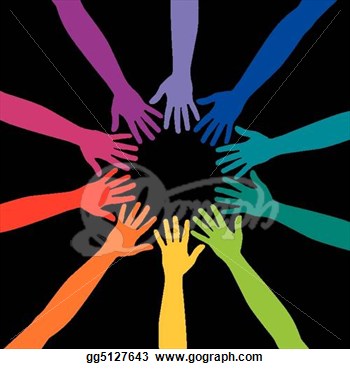 Circle Of Hands Background In Vector Format  Eps Clipart Gg5127643