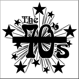 Clip Art  Starburst 02 B W The 70 S   Preview 1