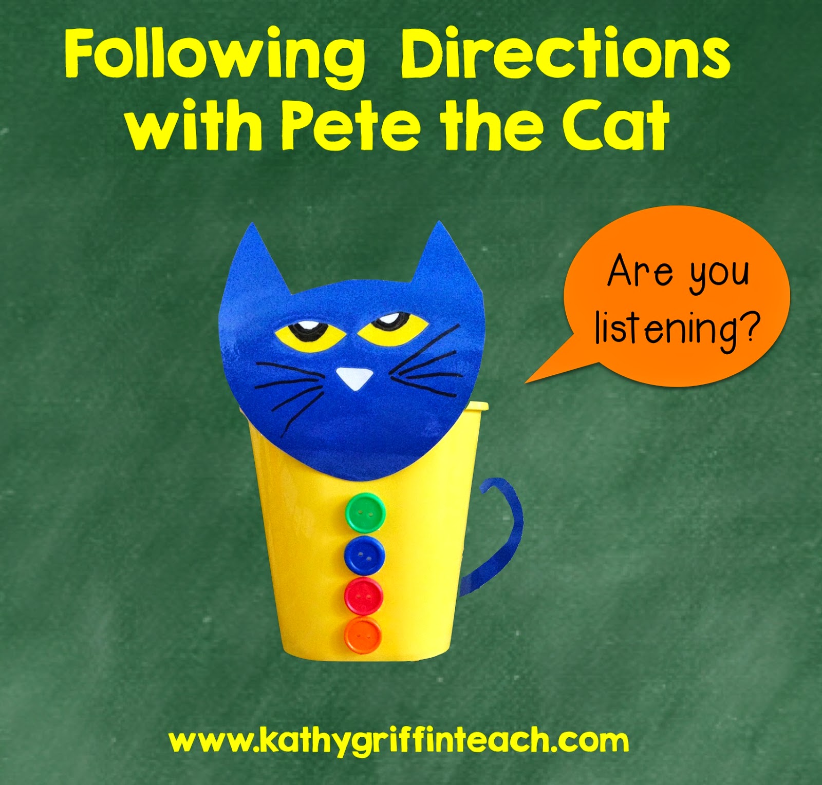 Following Directions Activities With Pete The Cat