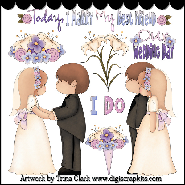Getting Married 1 Country Clipart By Trina Clark     1 00