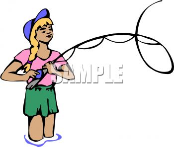 Girl Fishing Clipart   Cliparthut   Free Clipart