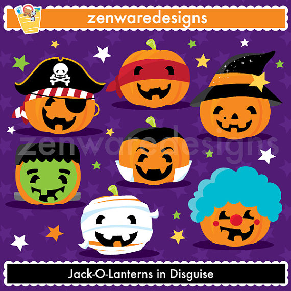 Jack O Lantern Halloween Clipart By Zenwaredesigns On Etsy
