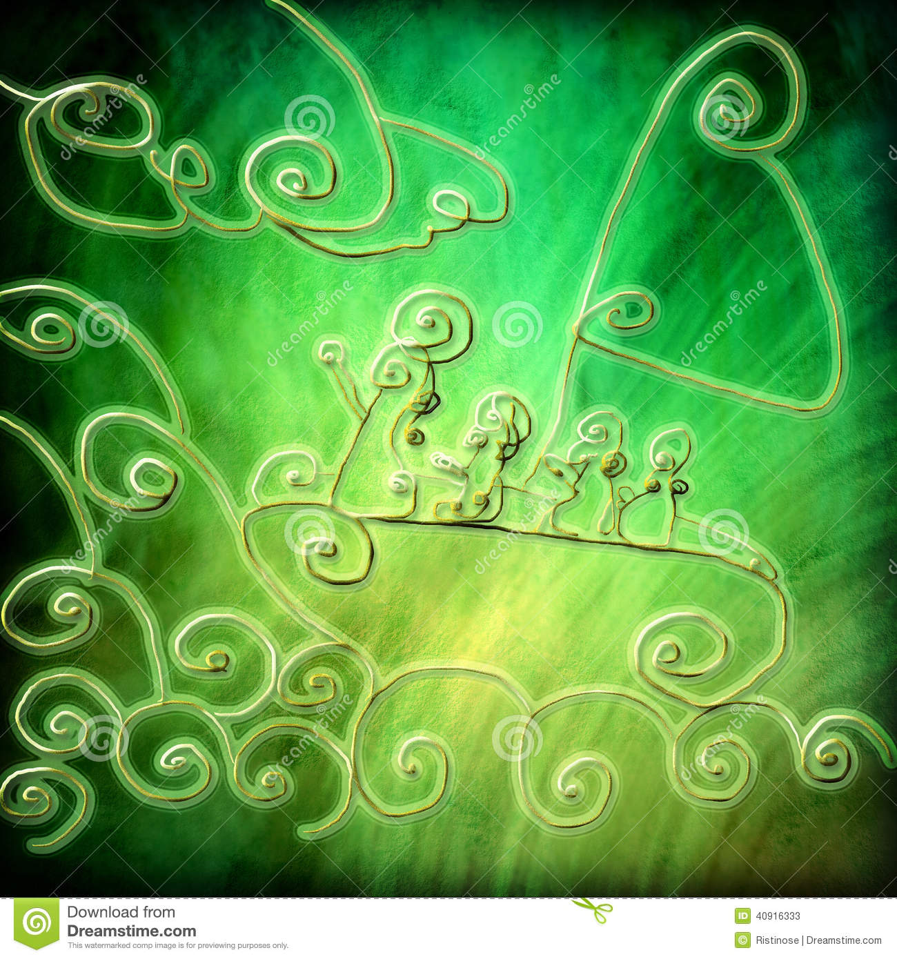 Miracle Jesus Calms The Storm At Sea Abstract Religion Background