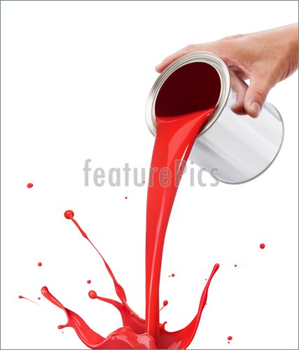 Picture Of Pouring Red Paint  Stock Image To Download At Featurepics