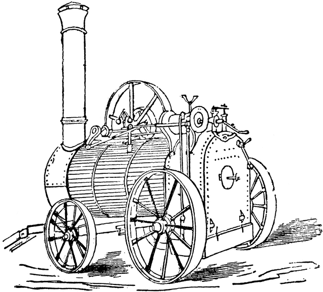 Portable Steam Engine   Clipart Etc