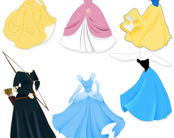 Princess Clipart Dresses   I Nstant Download Printable Disney Princess