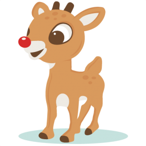 Red Nosed Reindeer Svg Scrapbook Cut File Cute Clipart Files For