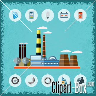 Related Power Plant Factory Cliparts  