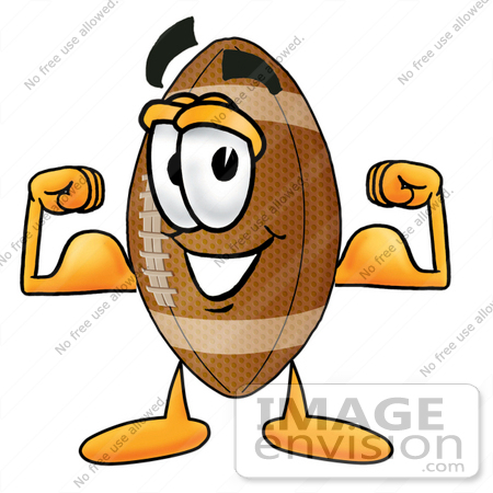 Royalty Free Cartoon Styled Clip Art Graphic Of A Football Character    