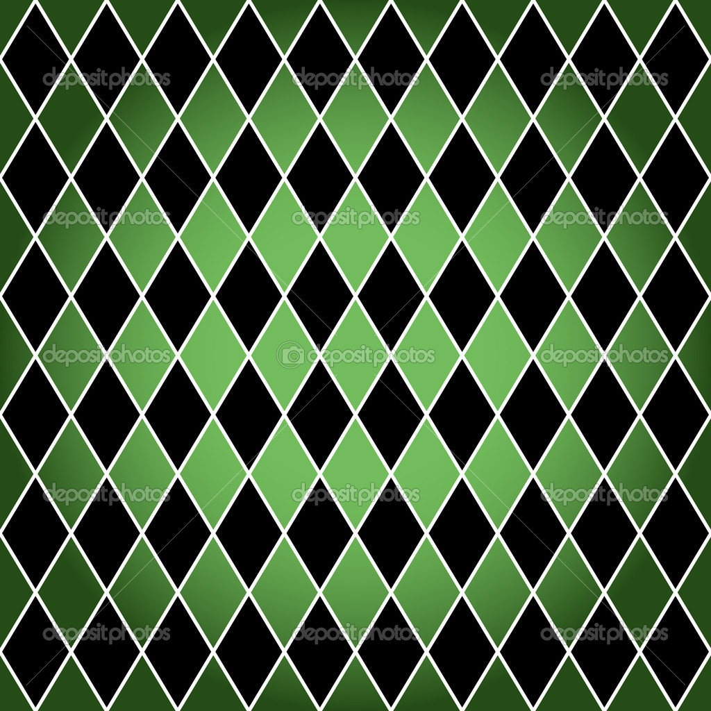 Seamless Harlequin Pattern Green And Black   Stock Vector   Mirage3