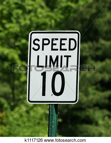Stock Image   10 Mph Speed Sign  Fotosearch   Search Stock Photography