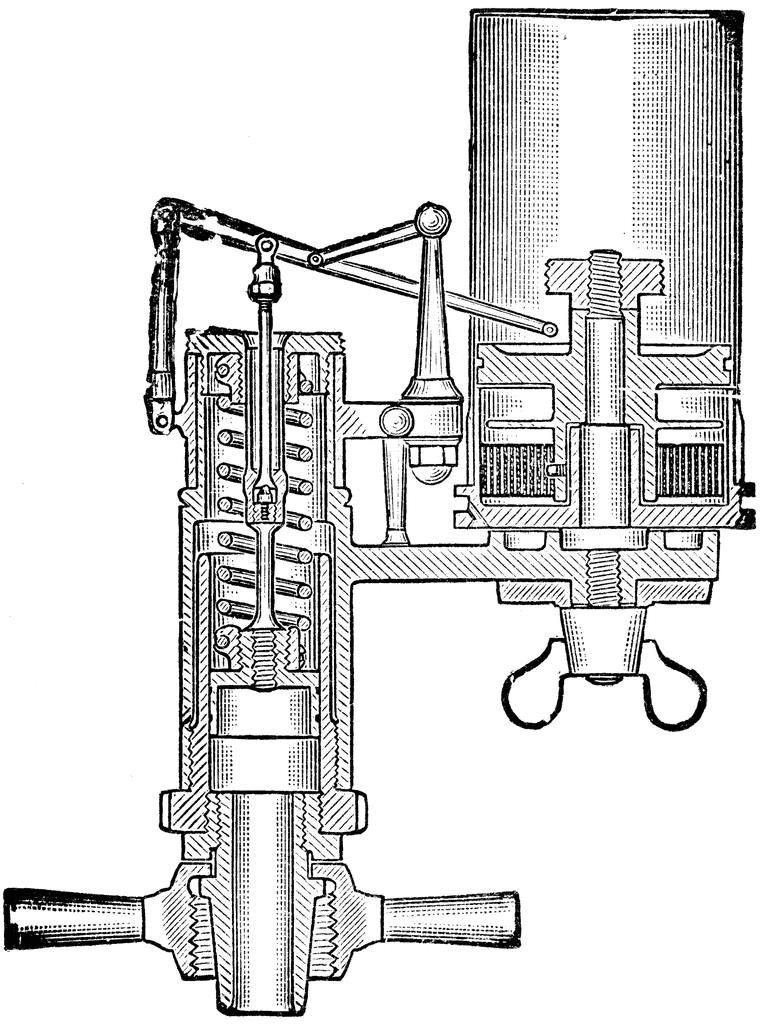 Thompson Indicator For Steam Engine   Clipart Etc