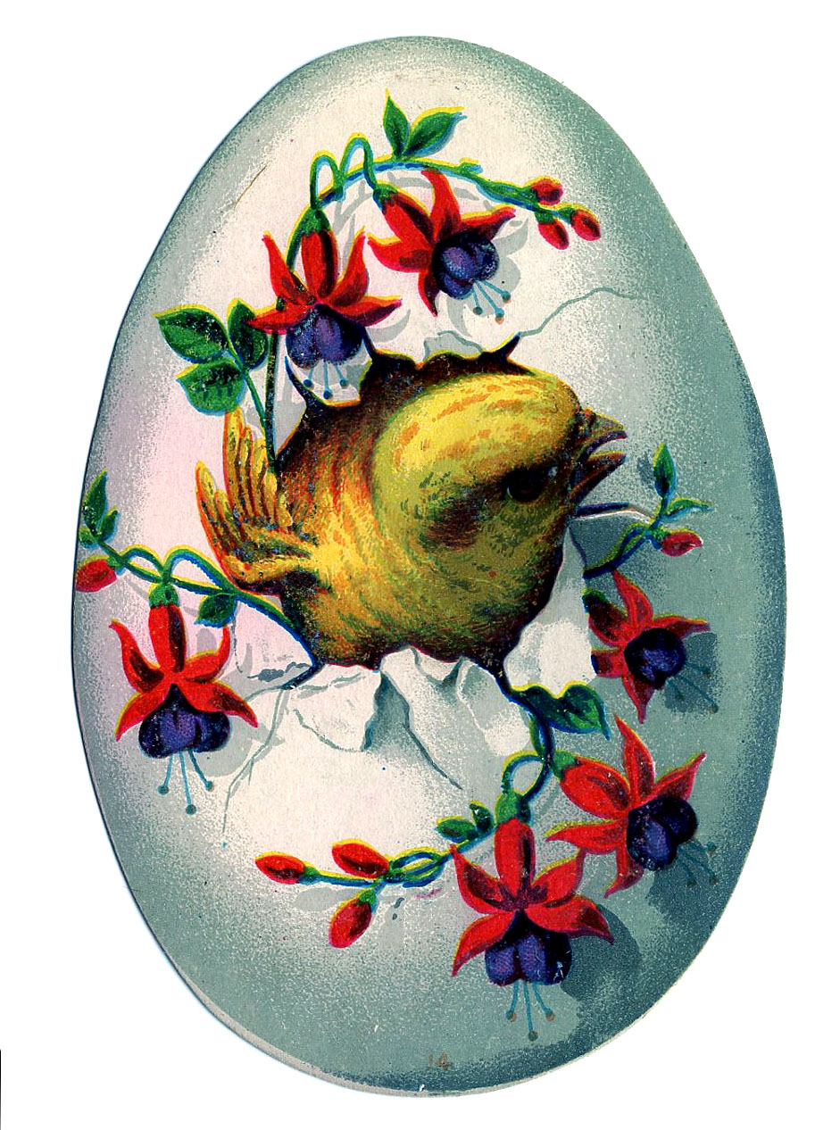 Victorian Easter Clip Art   2 Egg Shaped Cards   The Graphics Fairy