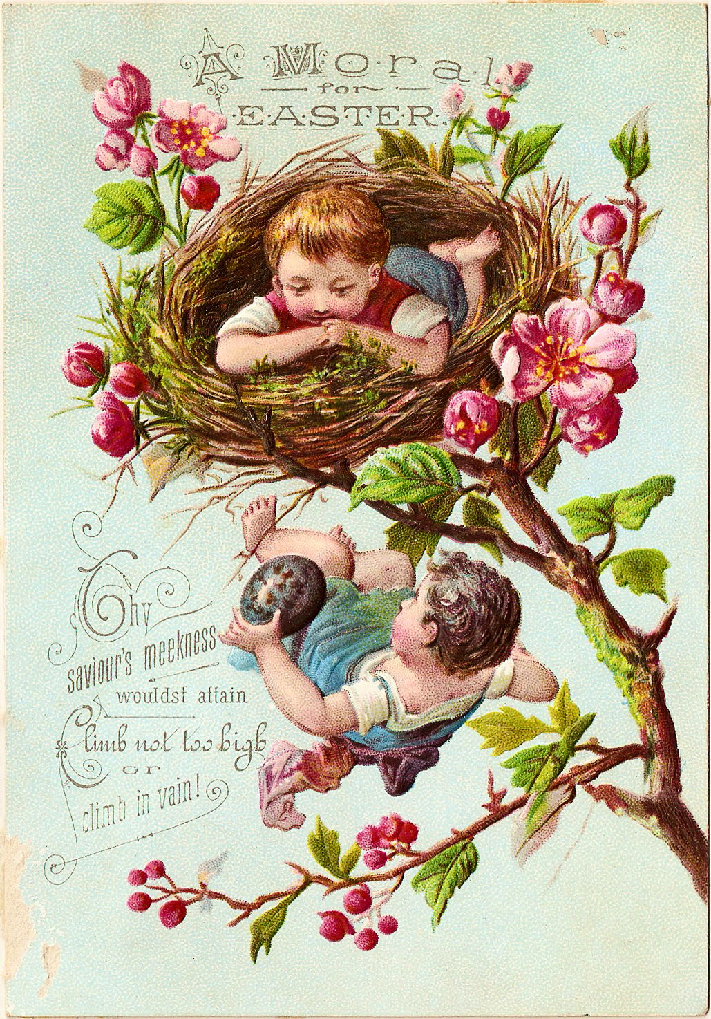 Victorian Easter Easter Cards Vintage Easter Clipart Vintage Rose