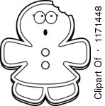 Woman Mascot Add To Cart Black And White Bored Gingerbread Woman