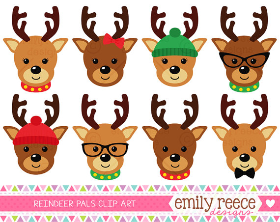 50  Off Sale Reindeer Nerd Hispter Jingle Bells Glasses Cute Clip Art