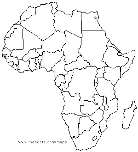 Africa Scott Foresman Africa Country Borders Only Major Lakes Named