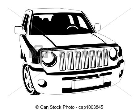 And White Image Of Suv Car On White    Csp1003845   Search Clipart