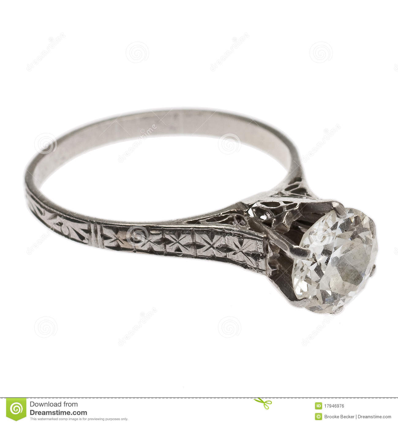 Antique Diamond Ring From 1920 S Royalty Free Stock Image   Image